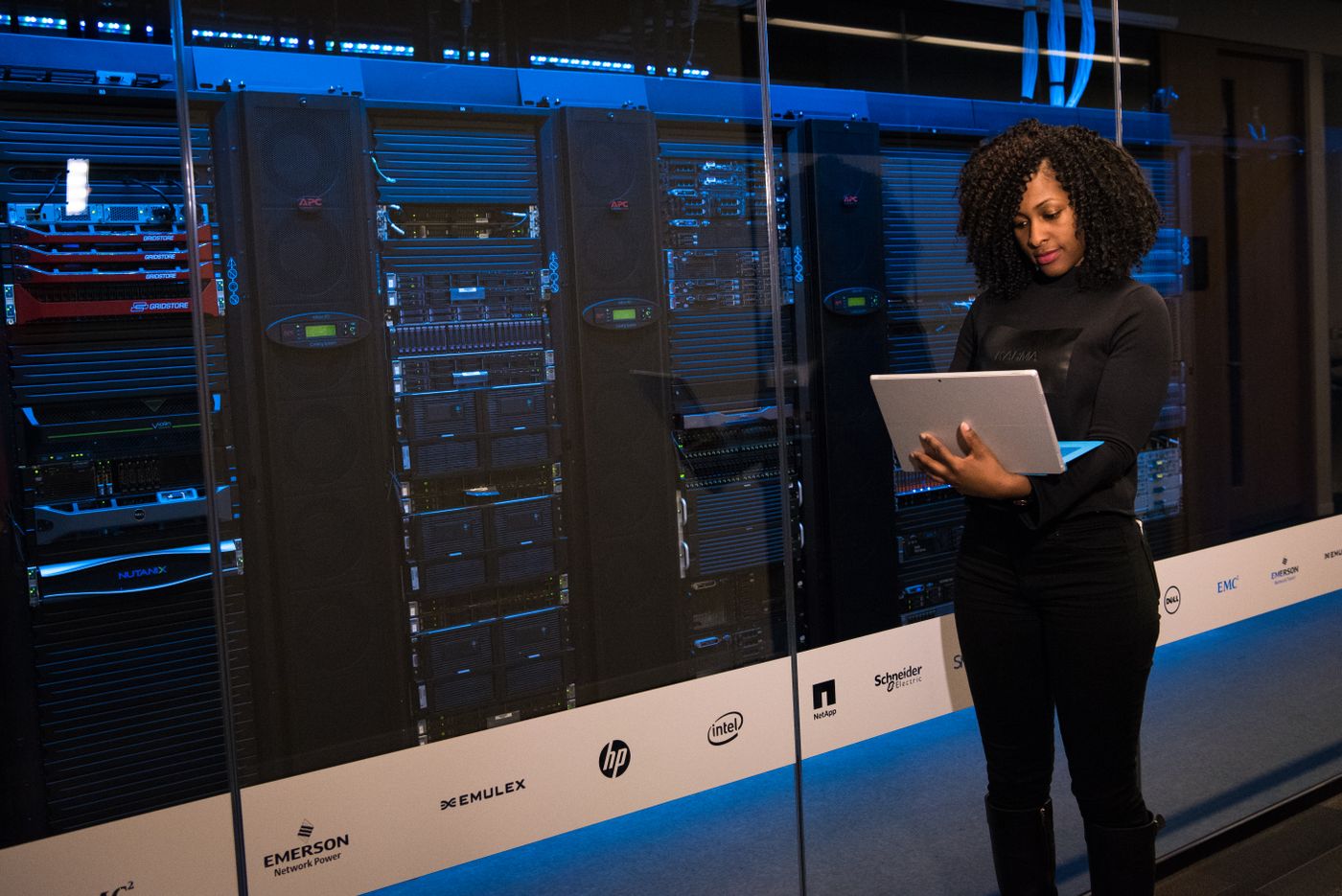 IT professional reviewing systems in a data centre