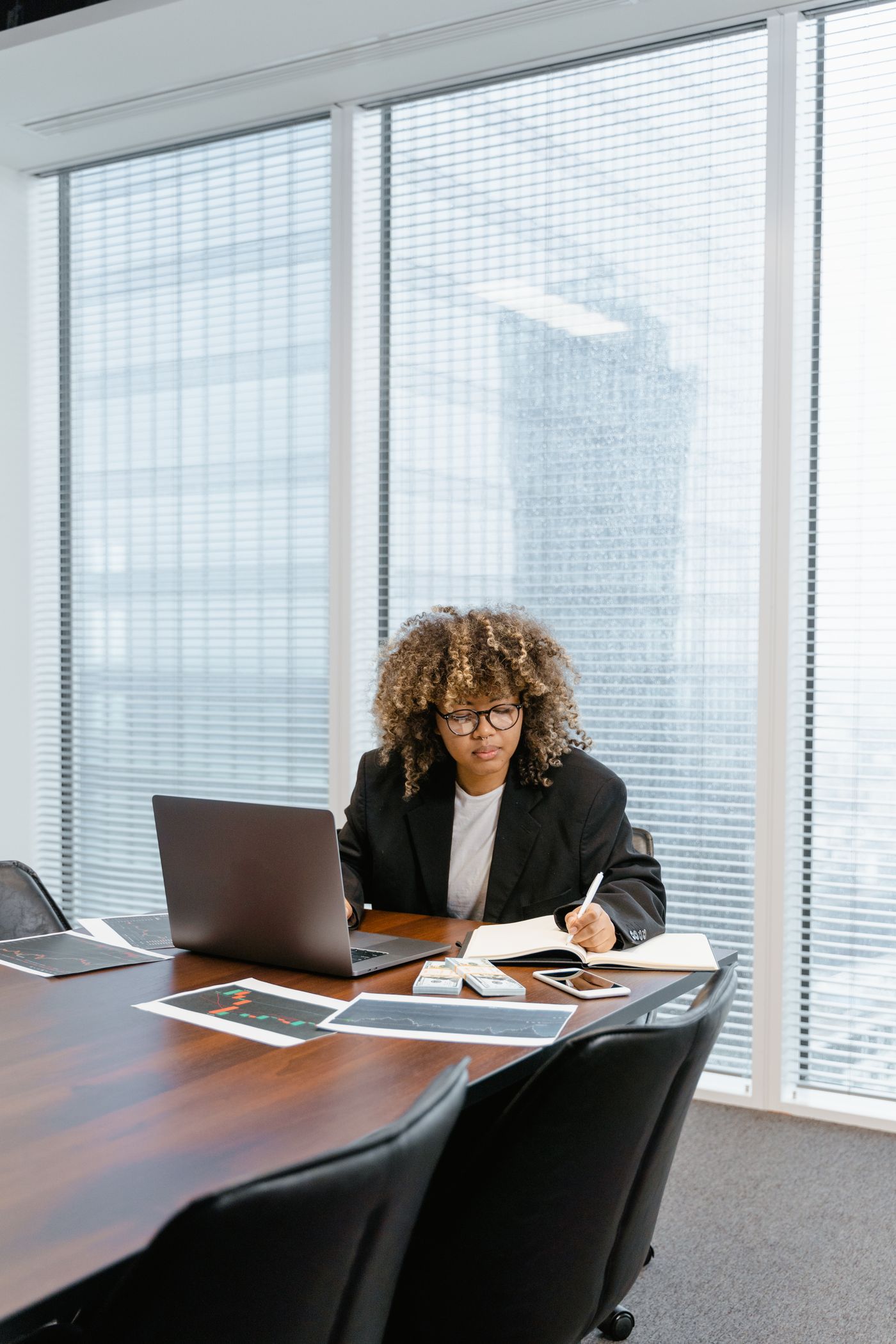 A professional preparing application documents